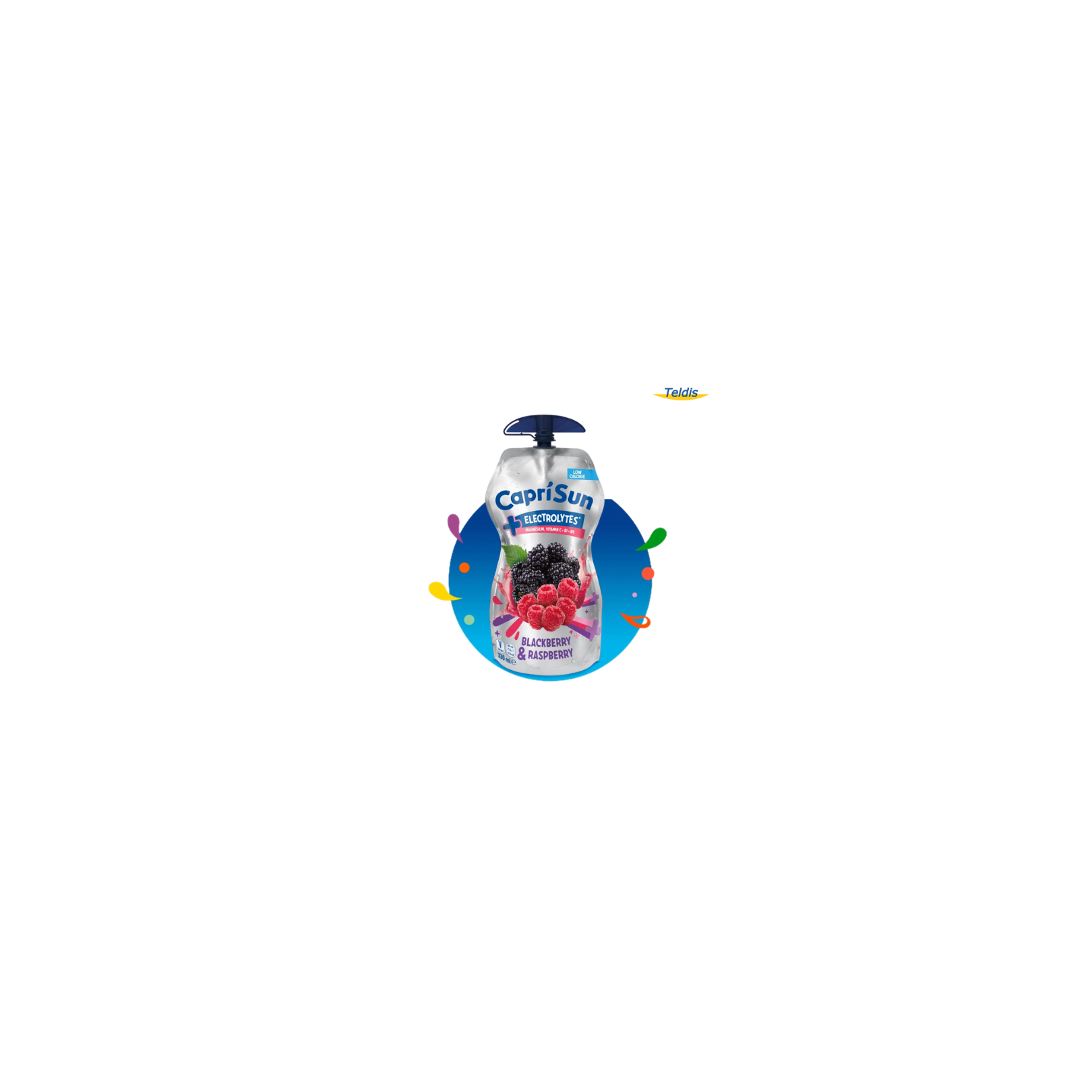 Capri Sun Blue Raspberry CAPRI SUN ELECTROLYTES BLACKBERRY & RASPBERRY 33CLX15