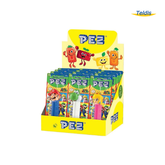 PEZ 1 DISTRIB NINTENDO SUPER MARIO + 1 RECH. X12 /6 (A)