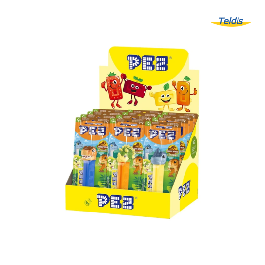 PEZ 1 DISTRIB JURASSIC WORLD + 1 RECH. X12 /6