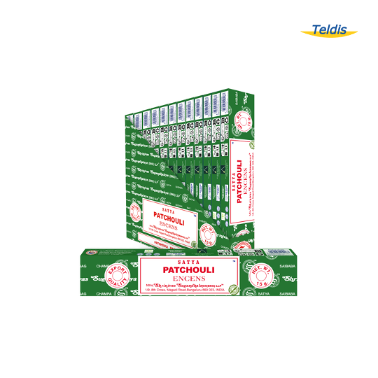 BOITE PRES. BATONNETS ENCENS PATCHOULI SATYA X12