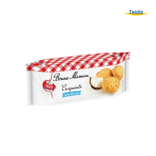 PETITS CROQUANTS NOIX COCO SACHET 150GR BONNE MAMAN X12