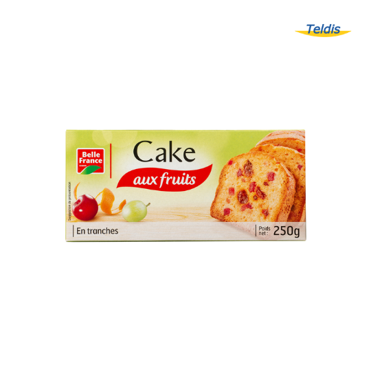 CAKE BF FRUITS TRANCHES  250G/12