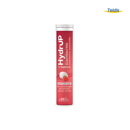 PASTILLES ELECTROLYTES ARO. FRUITS ROUGES TUBE X20 PAST. HYDRUP X24