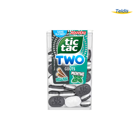 TIC TAC TWO GOÛTS REGLISSE/MENTHE 38,5G X24