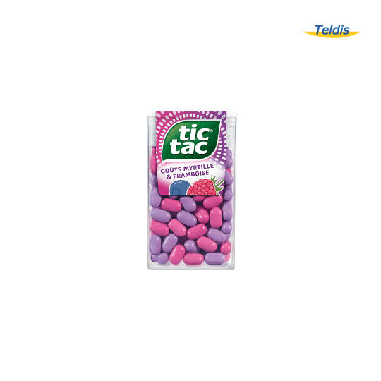 TIC TAC GOÛTS MYRTILLE & FRAMBOISE 18G X24