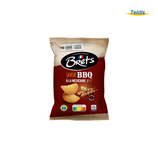 CHIPS BRETS BBQ SAV. BARBECUE A LA MEXICAINE 125G /10