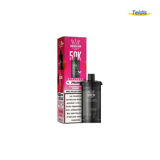 RECHARGE PODS AL FAKHER 50K HYPERMAX PRIME STRAWBERRY PUNCH 6MG X5