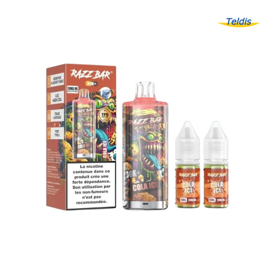 RAZZBAR KIT. 30K COLA ICE 20MG X5