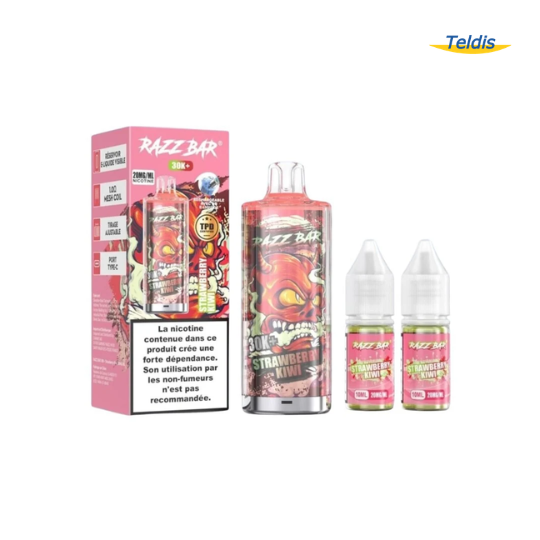 RAZZBAR KIT. 30K STRAWBERRY KIWI 20MG X5