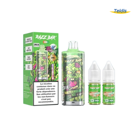 RAZZBAR KIT. 30K WATERMELON ICE 20MG X5