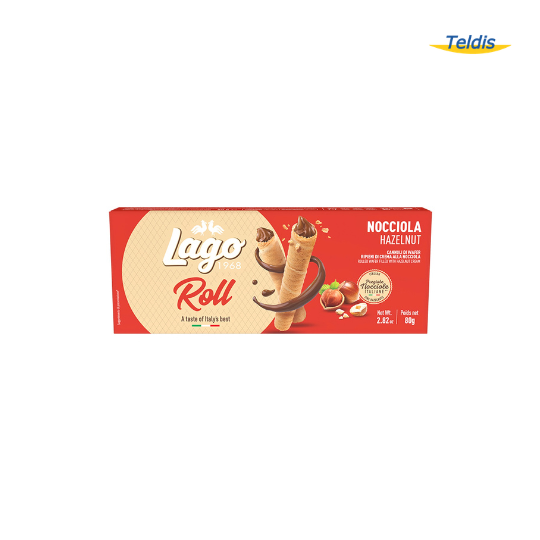 GAUFRETTES ROLL NOCCIOLA 80GR LAGO /24