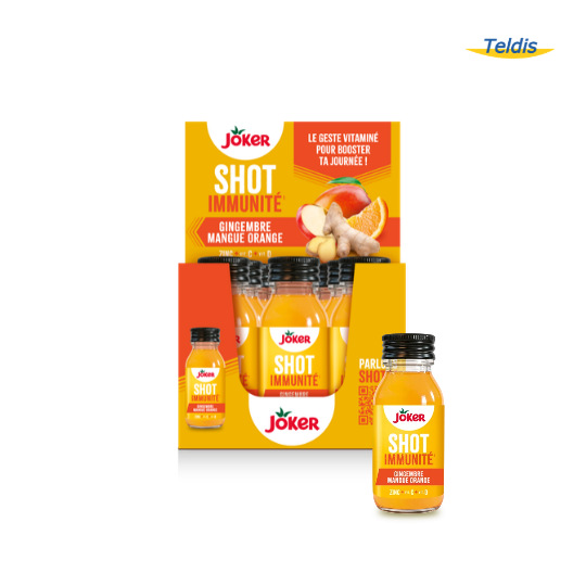 JOKER SHOT IMMUNITE GINGEMBRE MANGUE & ORANGE FLACON 60ML X12
