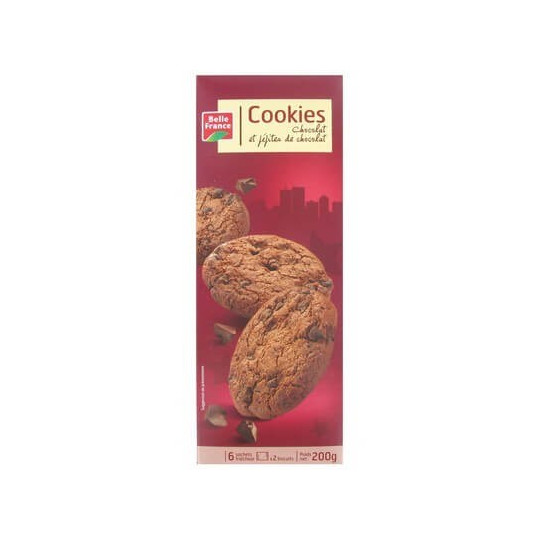 BELLE FRANCE COOKIES TOUT CHOCO PÉPITES 200G