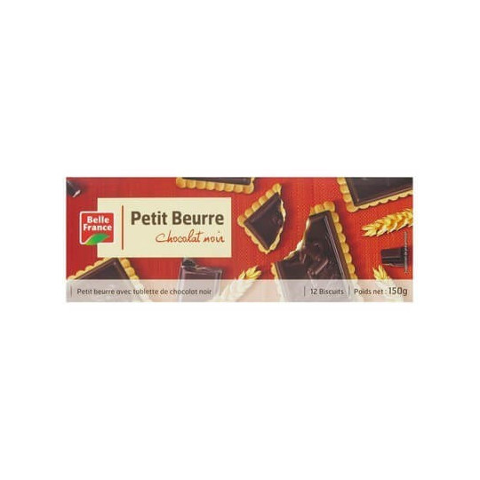 BELLE FRANCE PETIT BEURRE CHOCO NOIR 150G