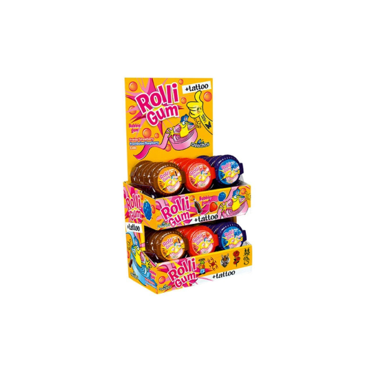 ROLLI GUM + TATTOO 3 PARF. ASSORTI 30 X 15GR /6