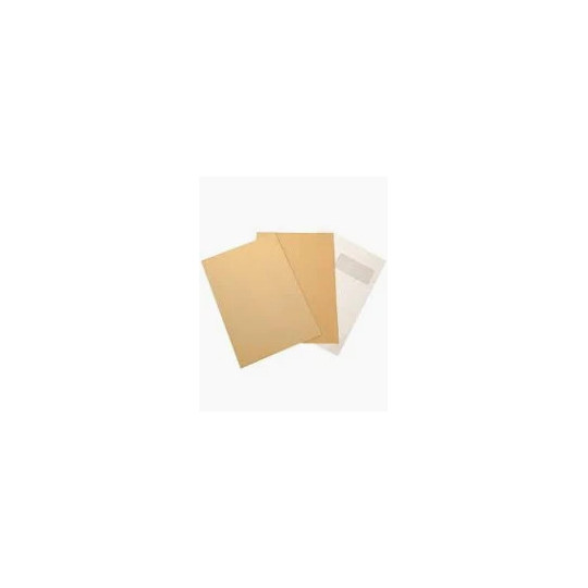 ENVELOPPES KRAFT X 10 UNIT. 162 X 229 AUTO ADH. /50