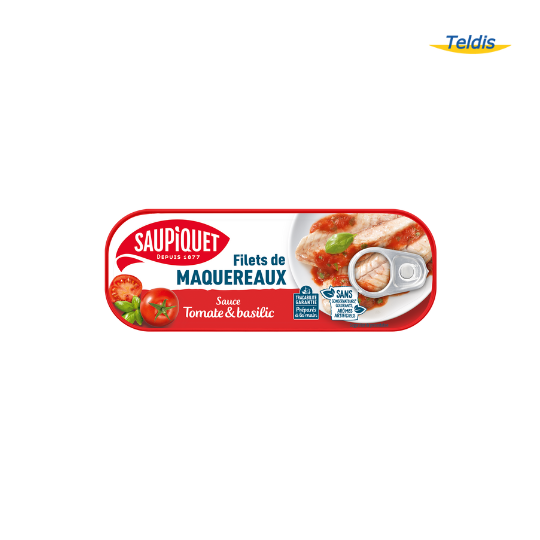 MAQUEREAUX TOMATE SAUPIQUET 1/4 169G X10